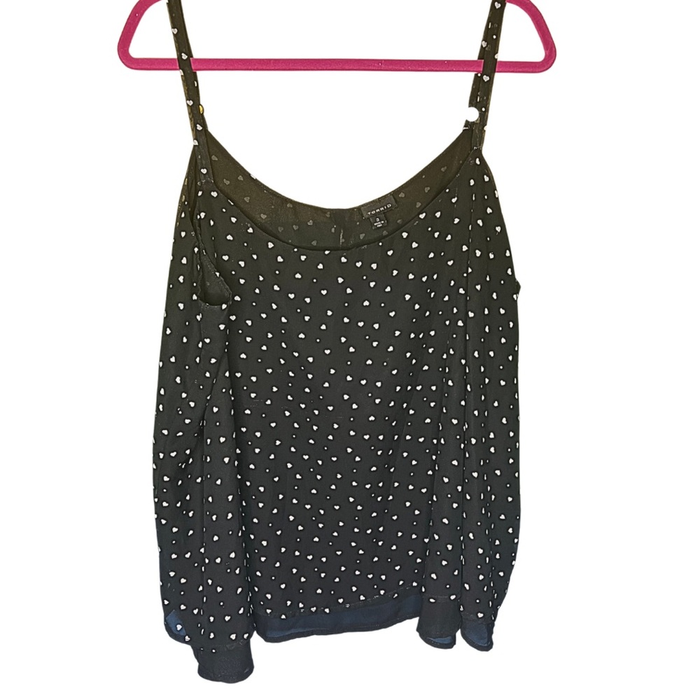 Torrid Size 3 layered heart detail tank